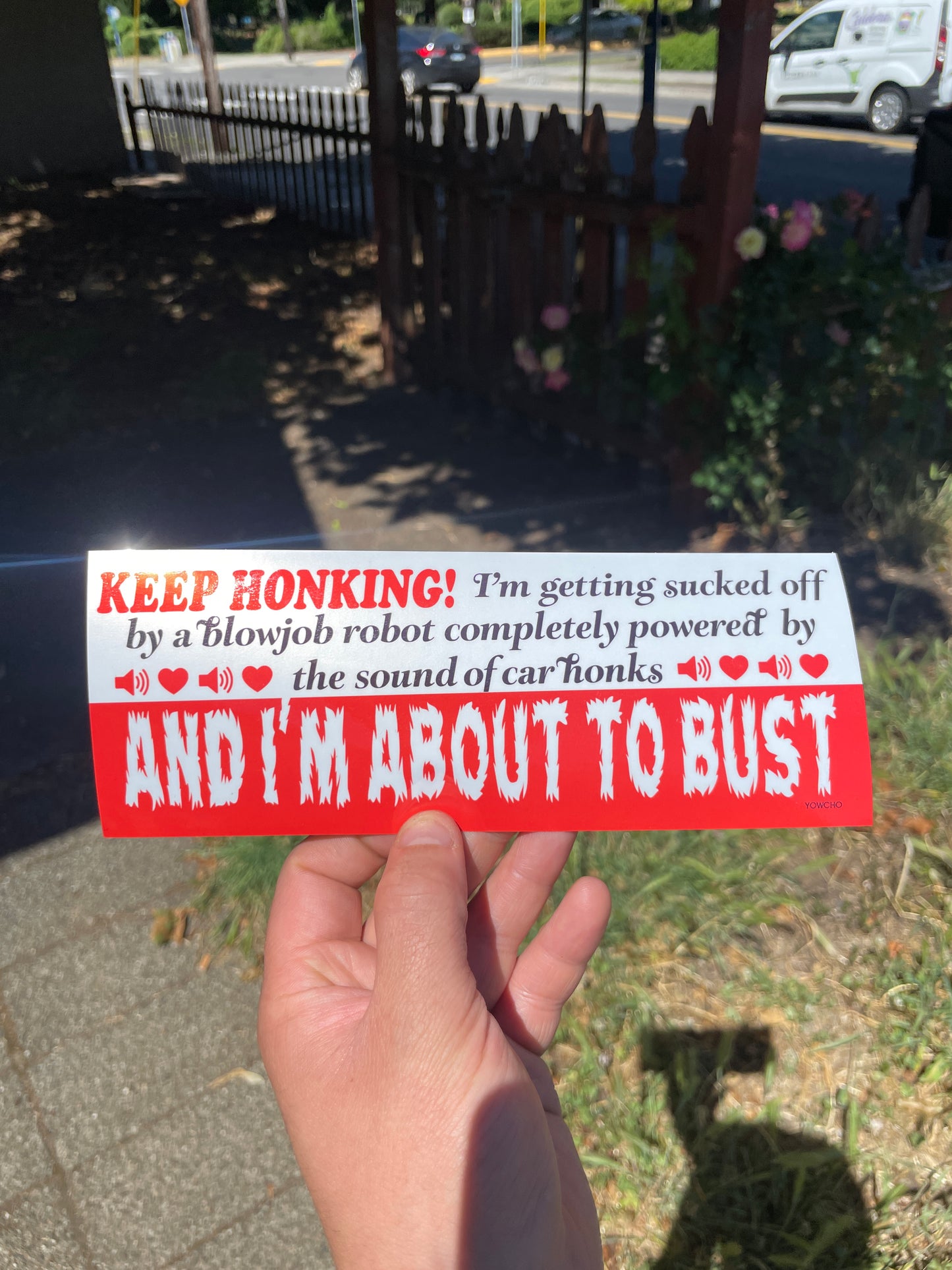 BLOWJOB ROBOT BUMPER STICKER