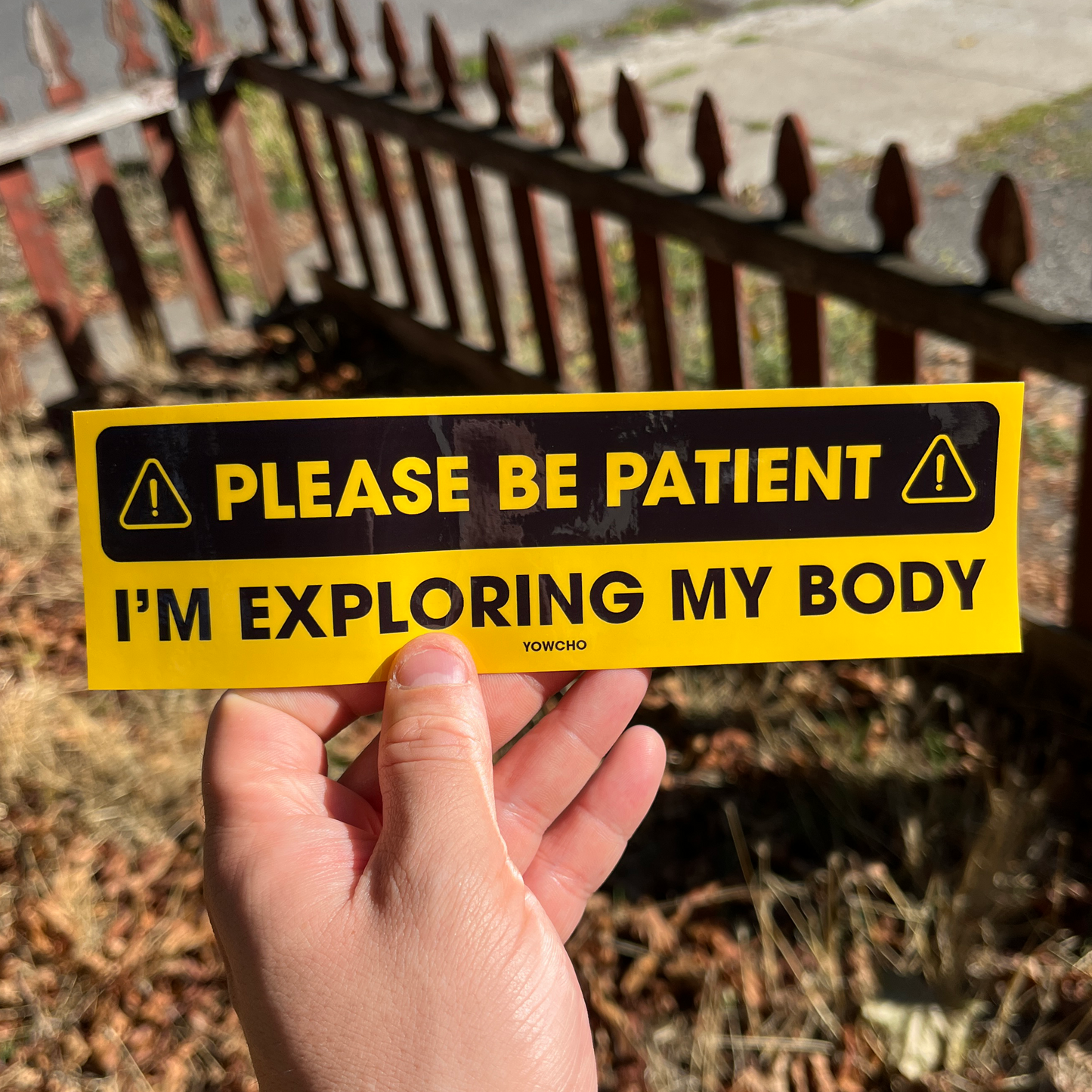 PLEASE BE PATIENT BUMPER STICKER