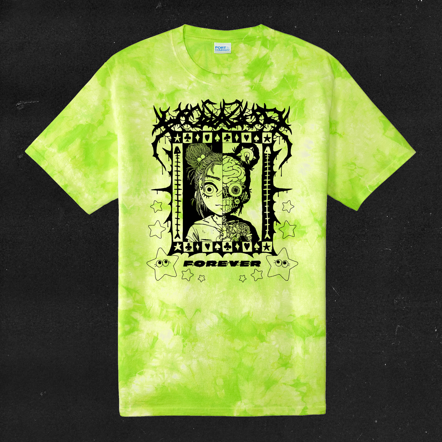 YOWCHO FOREVER TEE (ACID GREEN TIE-DYE) *PRE-SALE*