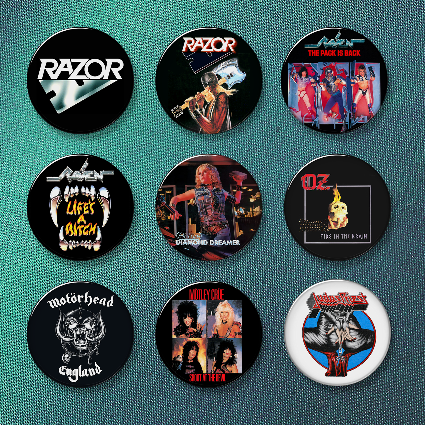 MEDIUM BUTTONS - 005 MORE HEAVY METAL MANIA 2