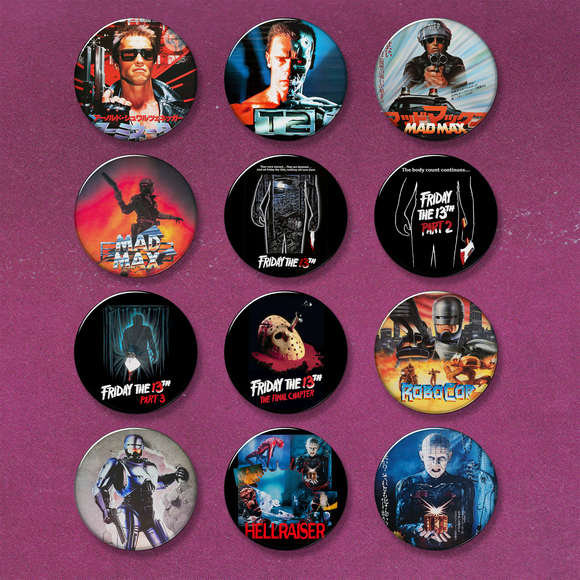 MEDIUM BUTTONS - 008 GROOVY TIME FOR A MOVIE TIME 2