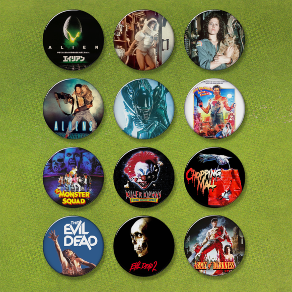 MEDIUM BUTTONS - 007 GROOVY TIME FOR A MOVIE TIME