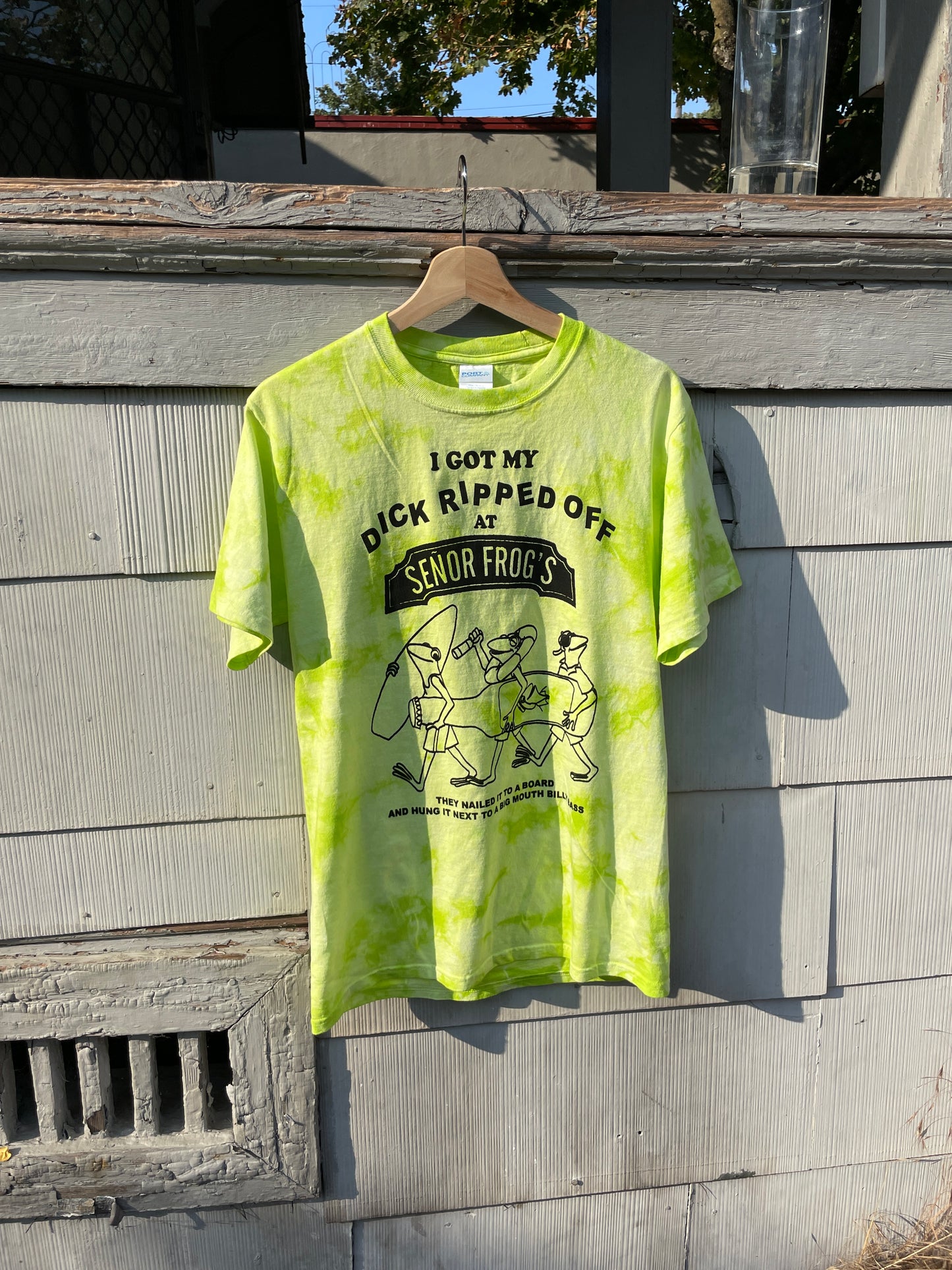 DICK RIPPER TEE (ACID GREEN TIE-DYE)