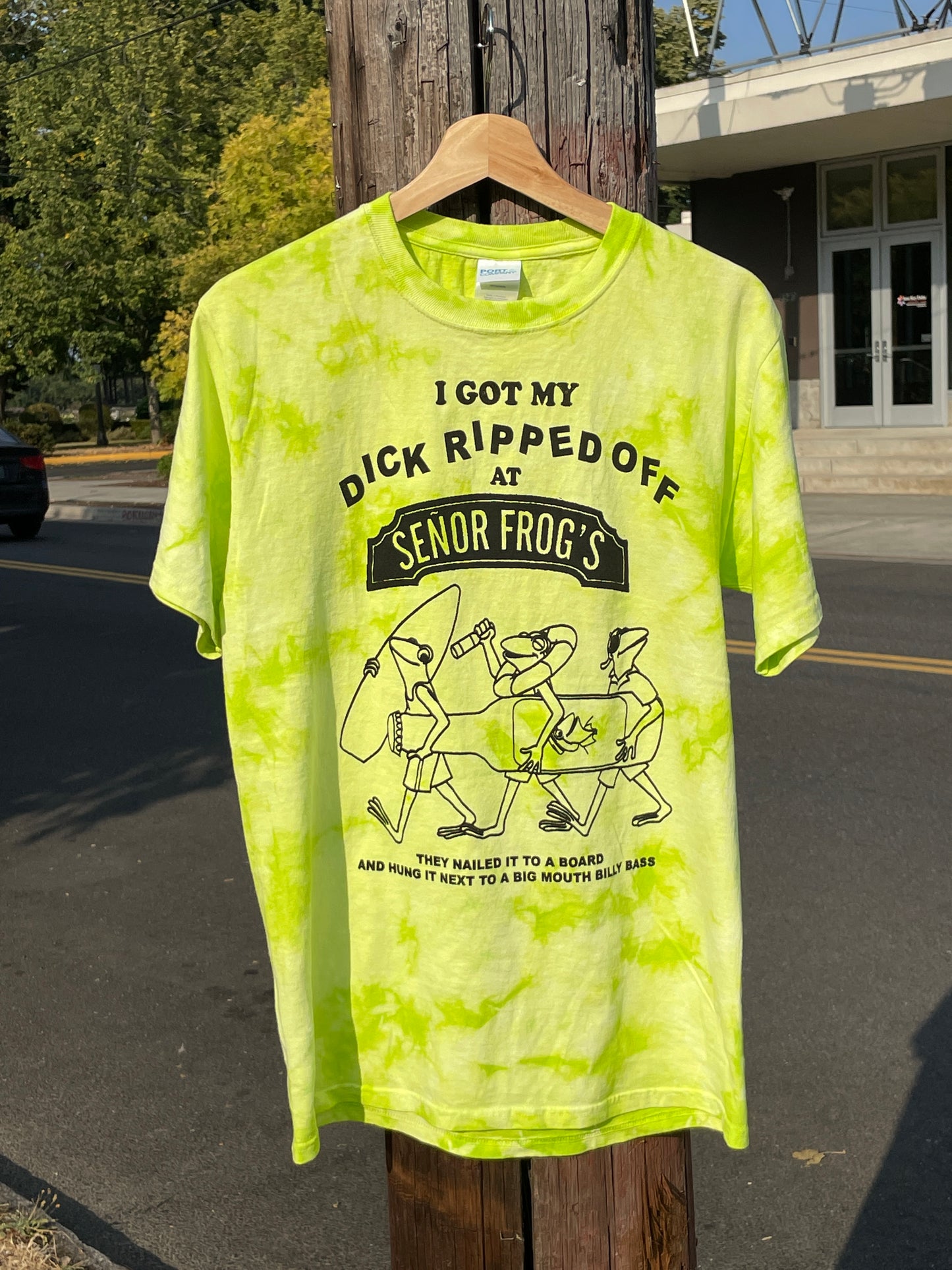 DICK RIPPER TEE (ACID GREEN TIE-DYE)