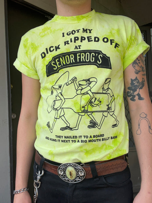 DICK RIPPER TEE (ACID GREEN TIE-DYE)